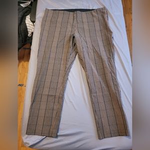 Black and Brown Plaid Work Pant-Size 18(stretchy)
